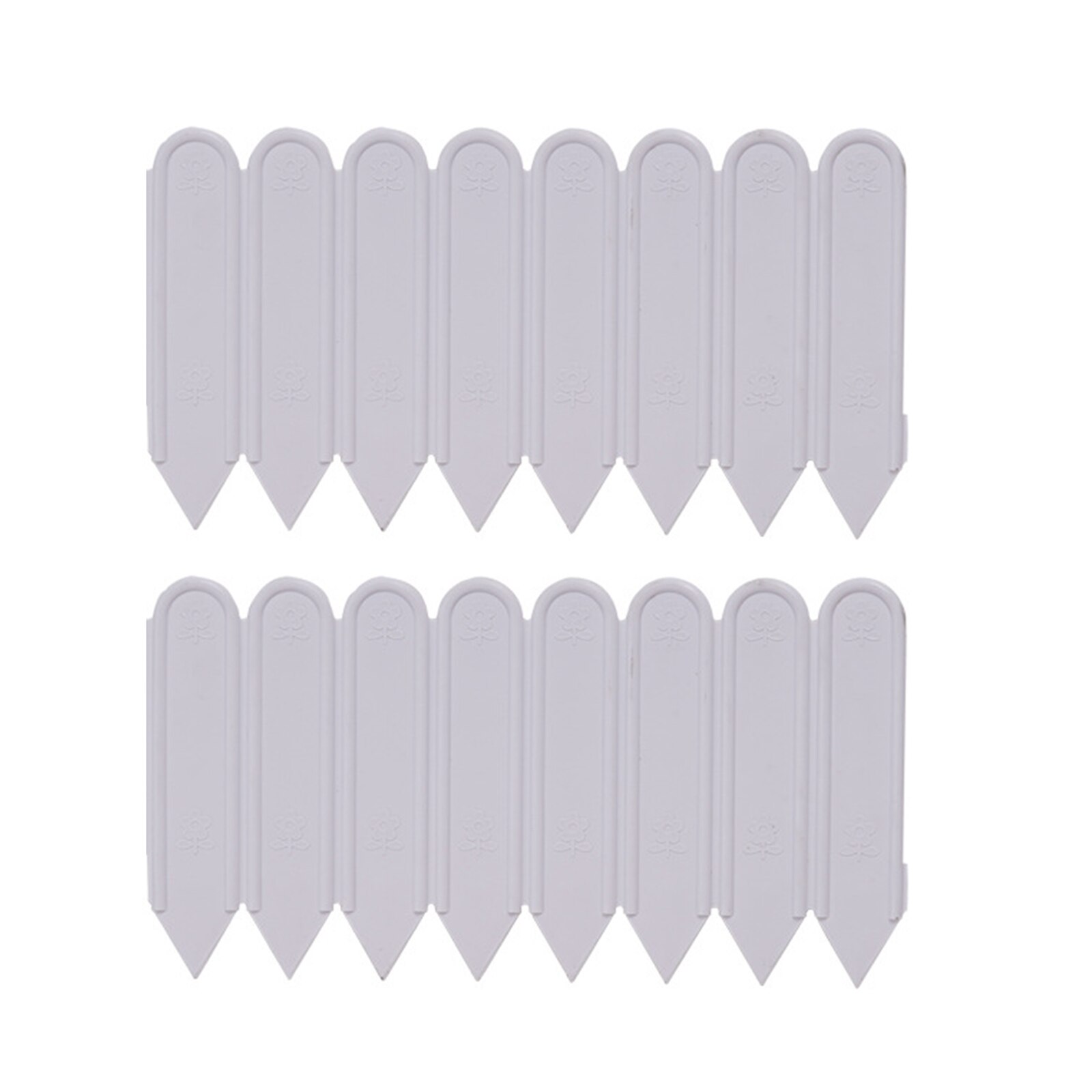 2pcs Plastic Fence Picket Fence Miniature Home Garden Barrier Gate Mini Border Grass Lawn Edge Fence Ornaments: white
