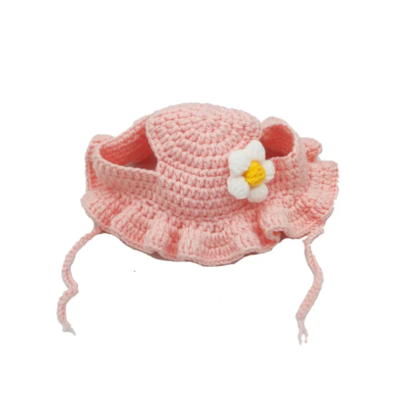 Gorro elástico bonito y refinado para mascotas, gorro de punto para cachorros y gatitos, accesorios para sesión de fotos, accesorios para gatos, otoño e invierno
