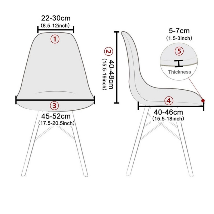 1Pc Bedrukte Eettafel En Stoelhoes Huishoudelijke Elastische Stoelhoes Eames Stoelhoes Speciaal Gevormde Stoelhoes