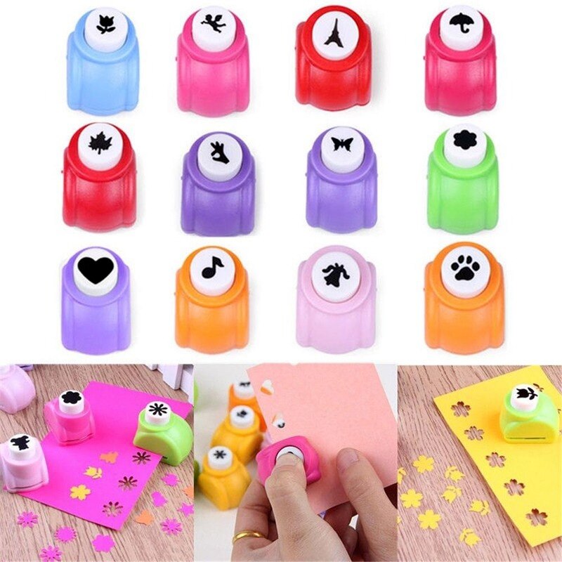 1PCS Kids Toy Stamp Child Mini Printing Paper Hand Shaper Stamp Mold Scrapbook Tags Cards Craft DIY Punch Cutter Tool