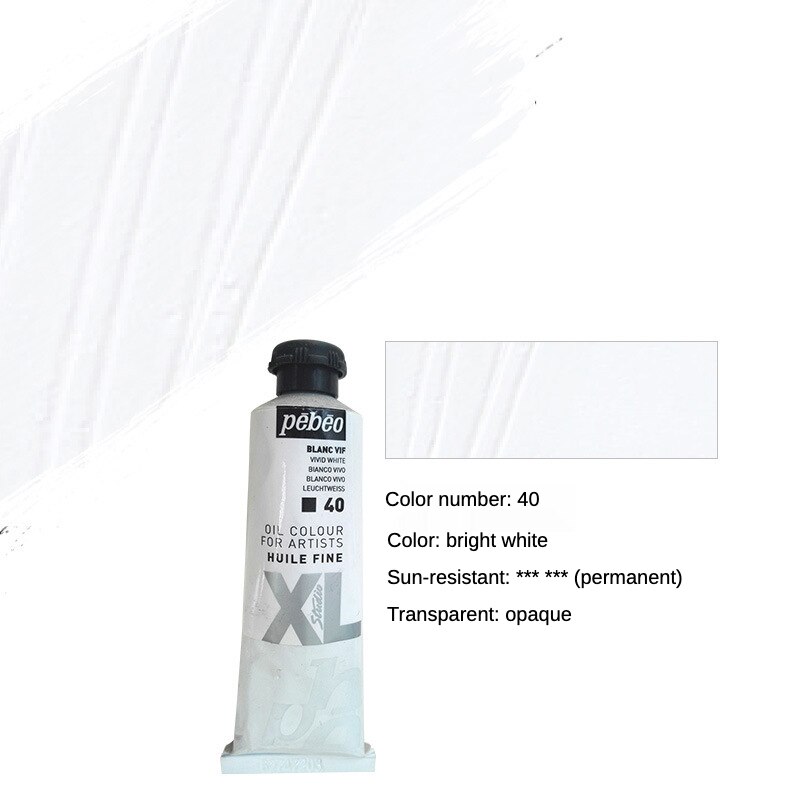 Pebeo 200ML Oil Paints Tube Single Oil-painting Pigment Colors for Artists Students Beginners Art Supplies Part 2: 40-200ML