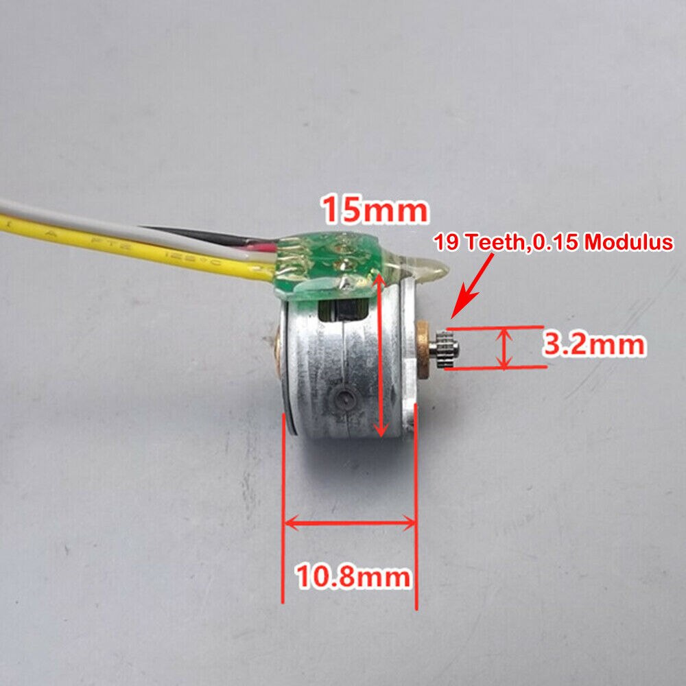 Mini 15mm stepper motor 2- phase 4- wire step step 18 graders trinvinkel med line mikro lille lille elektrisk motor diy legetøj