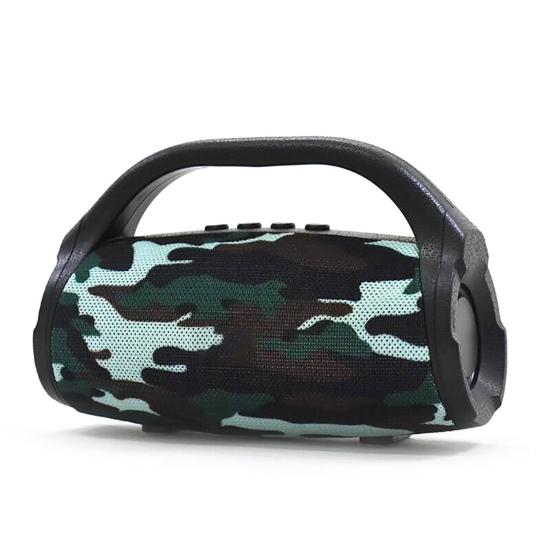 Mini Music Speaker Subwoofer With Dual Horns For Bluetooth Handheld Portable Wireless Outdoor Sound Box Riding Camping Driving: Camouflage