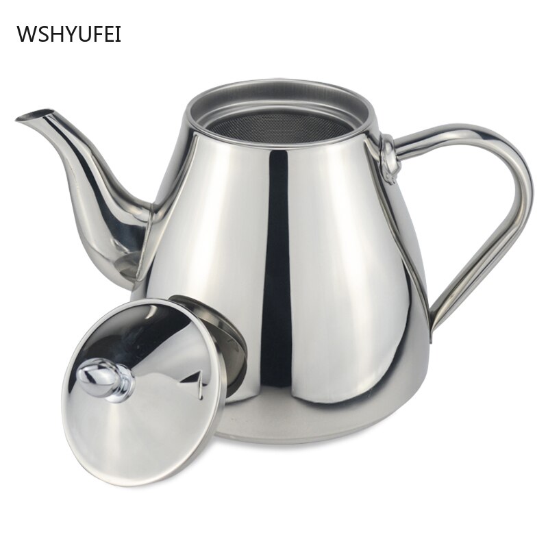 Tetera de acero inoxidable con tetera, juego de té con tetera, tetera de inducción