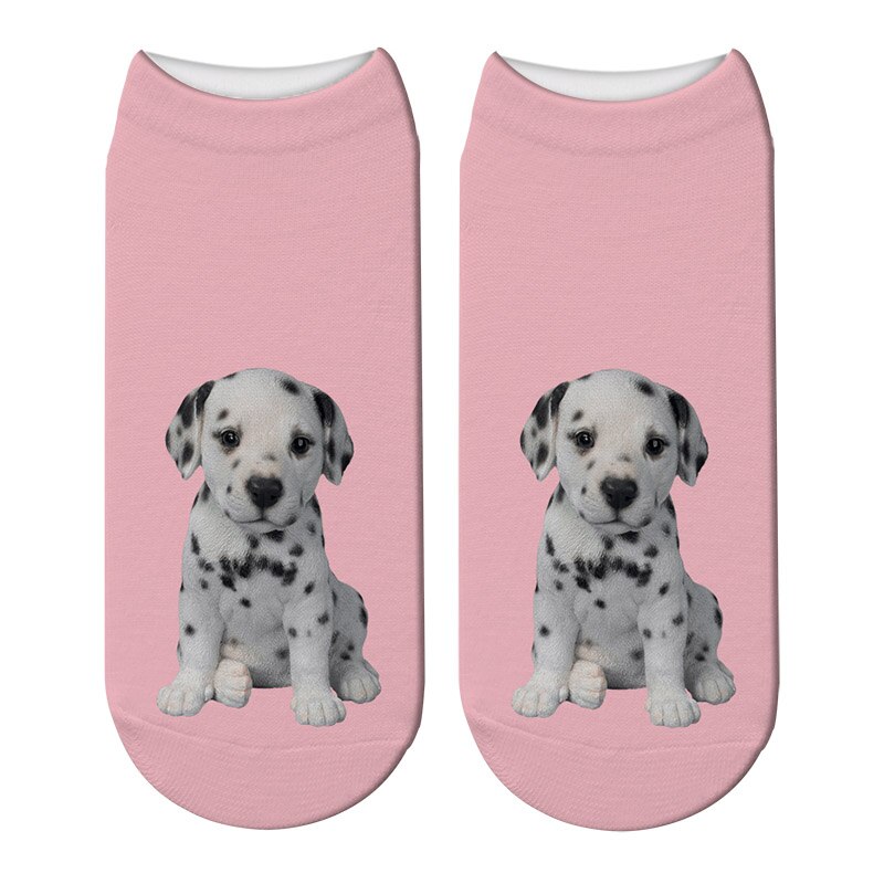 Calcetines impresión en 3D divertida estilo Harajuku Kawaii para mujer, calcetín tobilleros de corte bajo, de perro Multicolor, para Navidad,: Style6