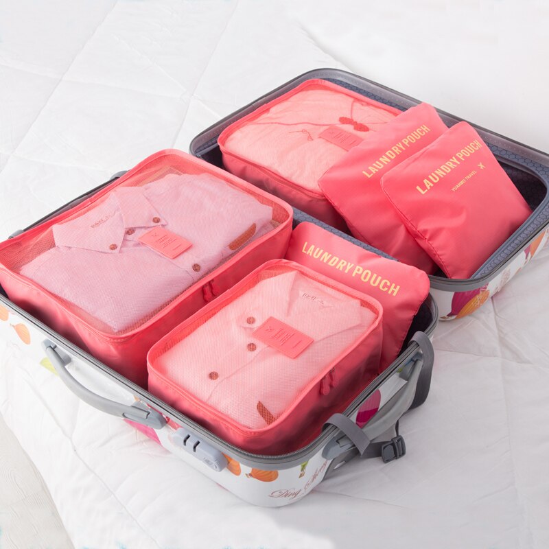 6pcs cloth organizer bag set waterproof laundry storage bags underwear shoes organizer bag