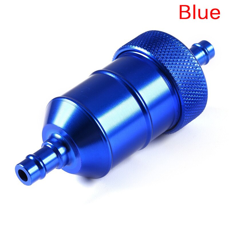 5 farve benzin gas brændstof filter renser til motorcykel pit snavs cykel atv quad inline olie gas brændstof filter 8mm: Blå