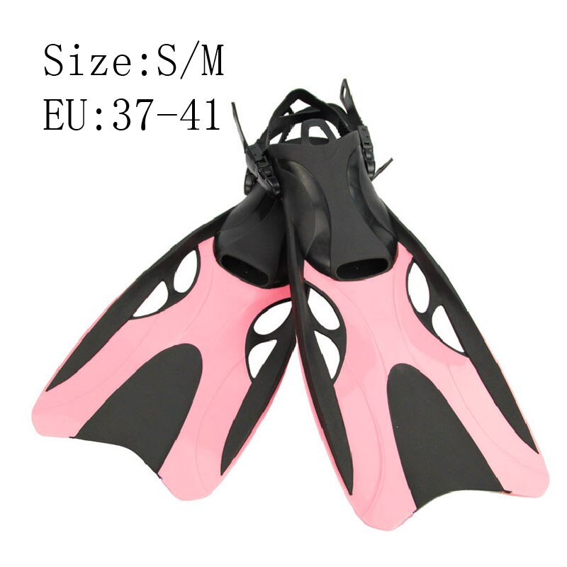 Volwassenen Zwemmen Vinnen Silicone Verstelbare scuba schoenen lange Submersible Professionele Snorkelen Voeten monofin Duiken Flippers: Pink S M