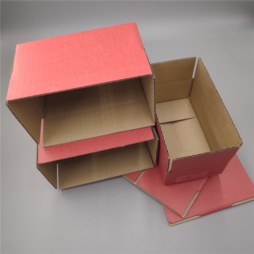19.5*10.5*13.5cm 20pcs red carton cardboard packaging E-flute corrugated box