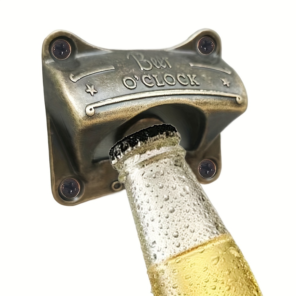 1/5/10 st flasköppnare med "ölklockan" väggmonterad retro grill gör-det-själv solid ölöppnare verktyg bar dekorativ öppnare köksprylar