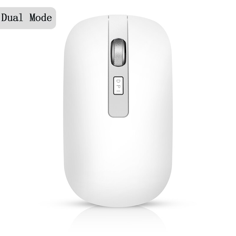 Redstore M106 Muis Bluetooth 2.4G Draadloze Muis Dual Mode Stille Muis Optische Ergonomische Muizen Voor Pc Computer: White Dual Mode