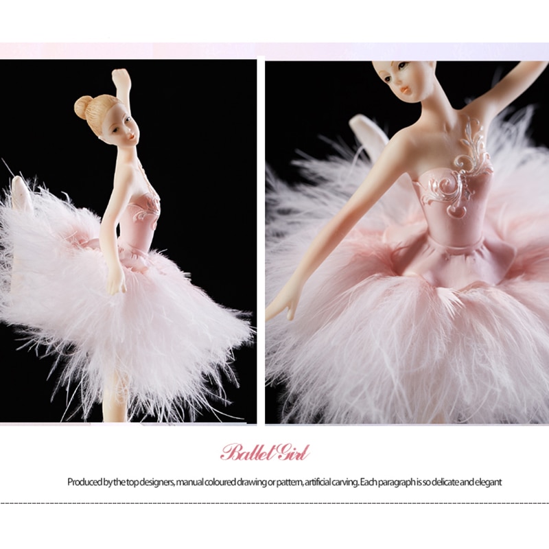 ribben Absolut detaljer Ballerina musikboks dansende pige svanesø karrusel med fjer til fødselsdag  bryllup fødselsdag til piger dejlige – Grandado