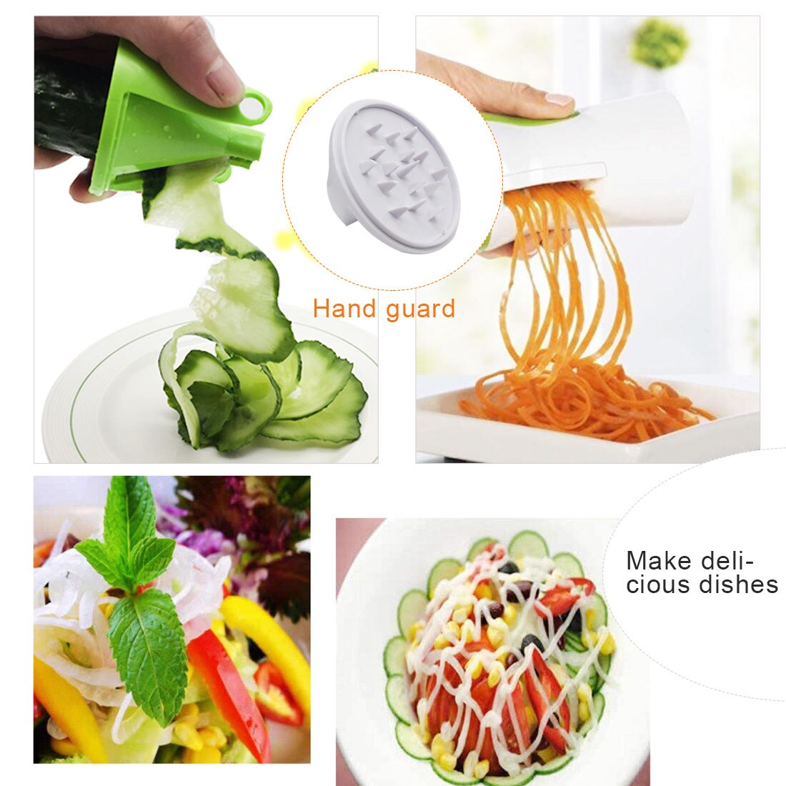 1PC Blades Vegetable Spiralizer Slicer Twister Handheld Spiral Cutter Fruit Grater Cooking Tools Spaghetti Pasta Kitchen Gadget