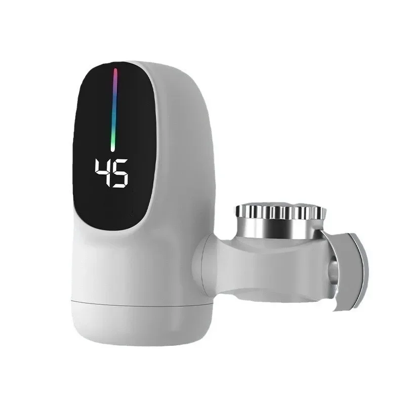 Kitchen Instant Eectric Water Heater Tap Water Faucet Heater Cold Heating Faucet Tankless Instantaneous Water Heater Home: Beige / UK