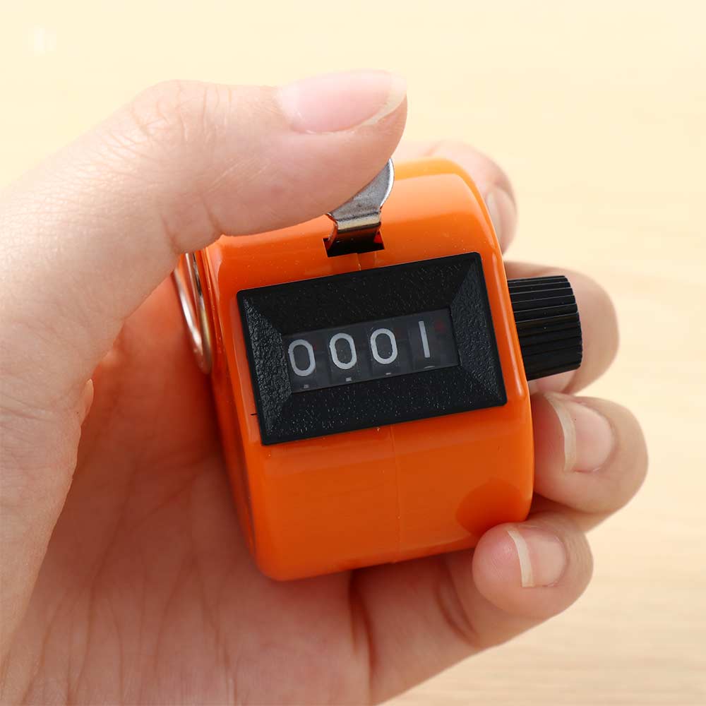 4 Digit Number Mini Hand Held Tally Counter Digital Golf Clicker Manual Training Counting Max 9999 Counter Measurement Tools