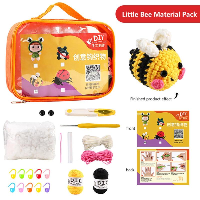 Woobles Crochet Kit For Beginners DIY Animal Woobles Crochet Kit For Beginners Knitting Kit With Easy Peasy Yarn Beginner Animal