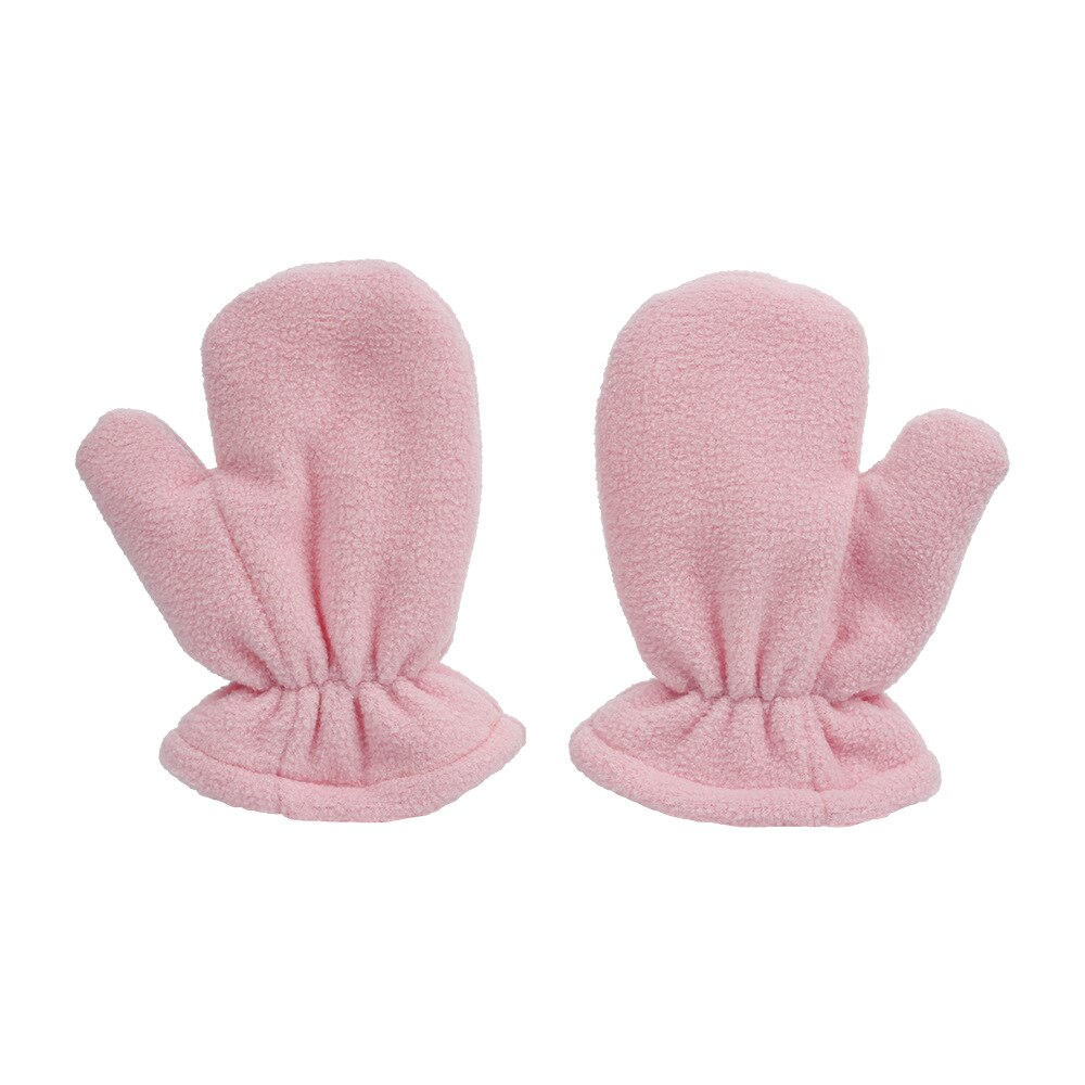 Guantes de lana Polar para niños Y niñas, de 3 a 10 colores, suaves Y gruesos, cálidos Y gruesos: pink