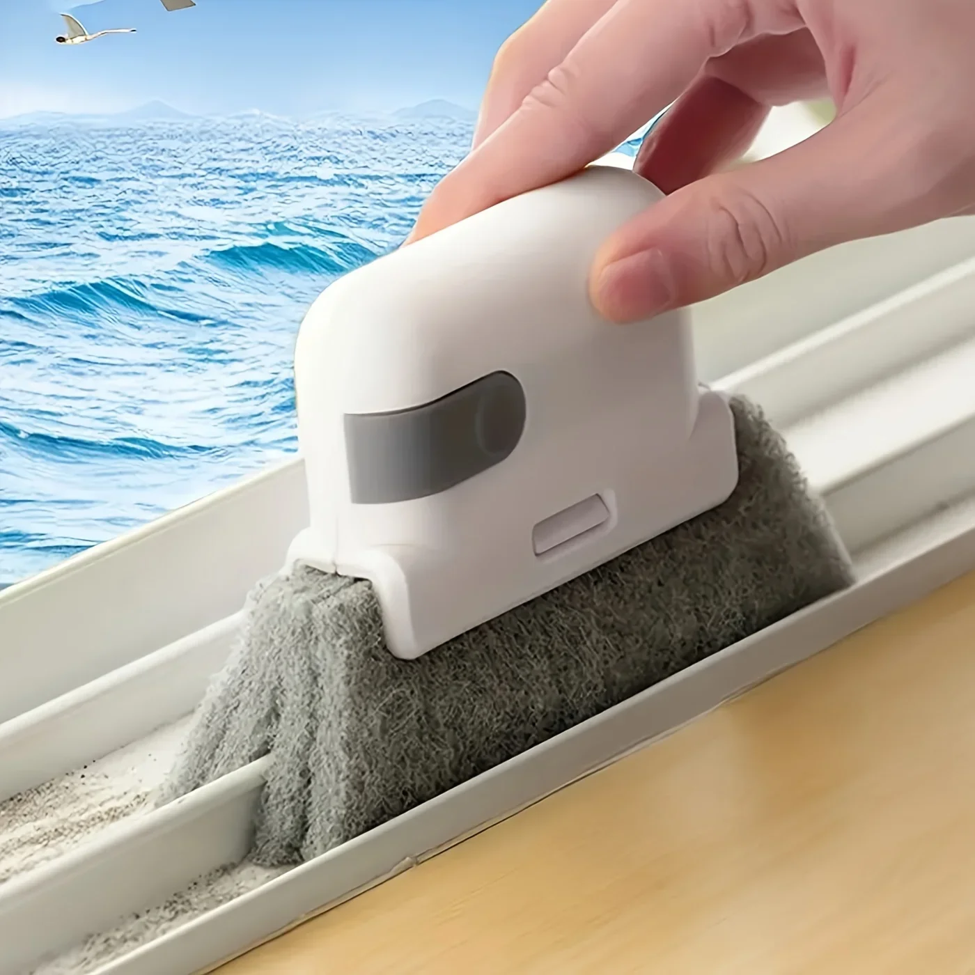 Cepillo de limpieza de ventanas, 3 uds., ranura para alféizar de ventana, gabinete Deadend, cepillo para grietas, herramientas de limpieza multifuncionales extraíbles para el hogar