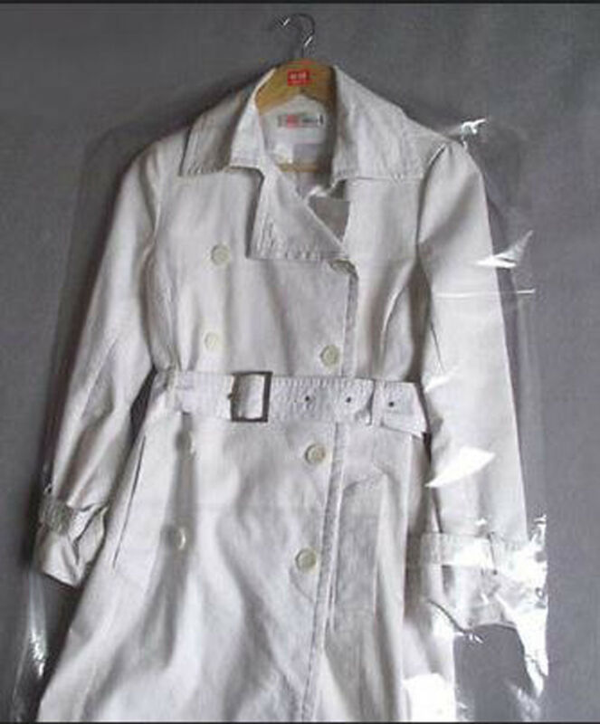 Fundas para cubrir trajes y vestidos de plástico transparente, colgador de ropa a prueba de polvo, Protector de almacenamiento, 90x60cm, 20 Uds.