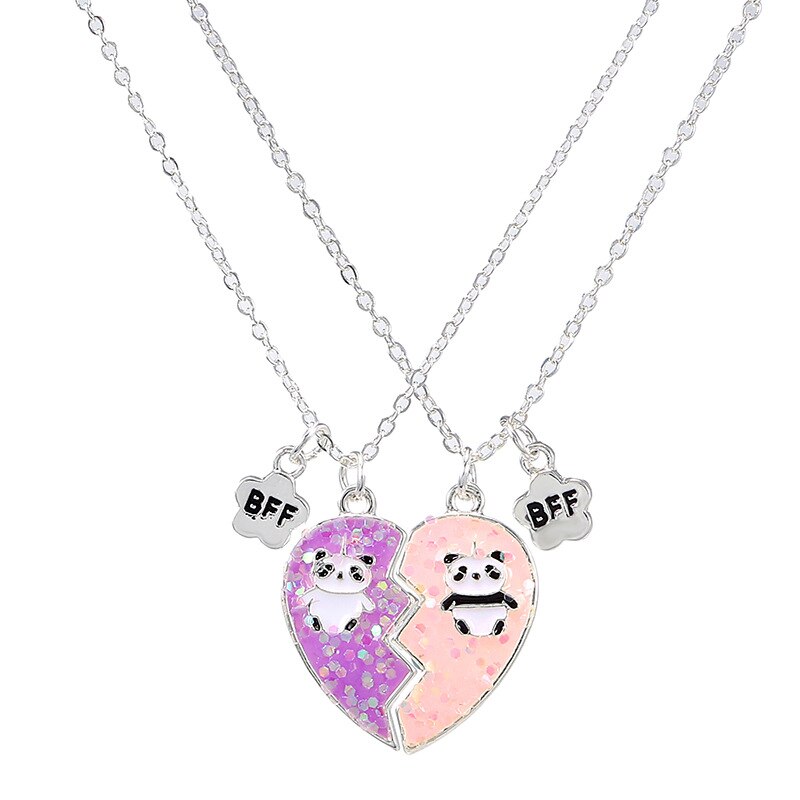 Leuke Kleurrijke Wasbeer Vorm Hanger Ketting Beste Vrienden Ketting Bff Vriendschap Sieraden Kinderen Voor Meisjes: style 8