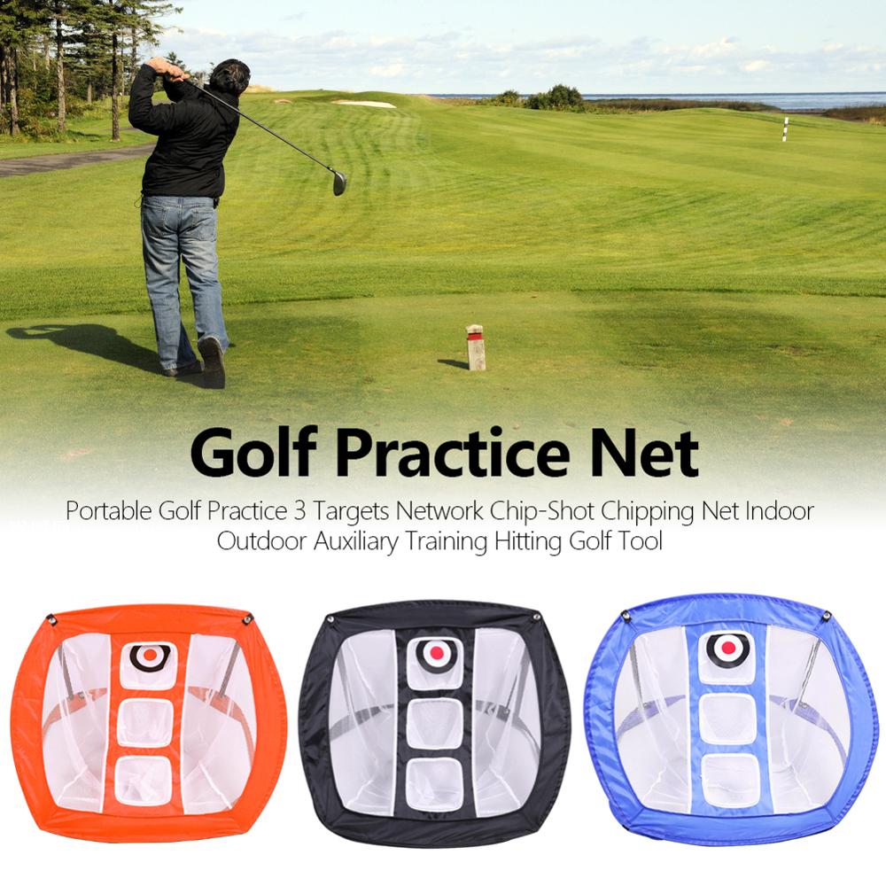 Nylon Golf Practice Net Golf Indoor Outdoor Chipping Pitching Cages Portable Golf Practice Training Aids Mats