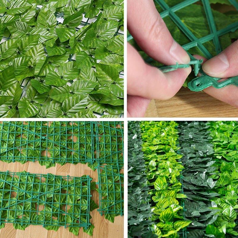 Green Artificial Leaf Screening Roll UV Fade Protected Privacy Wall Landscaping Garden Fence Balcony Fence Wall Screen Roll