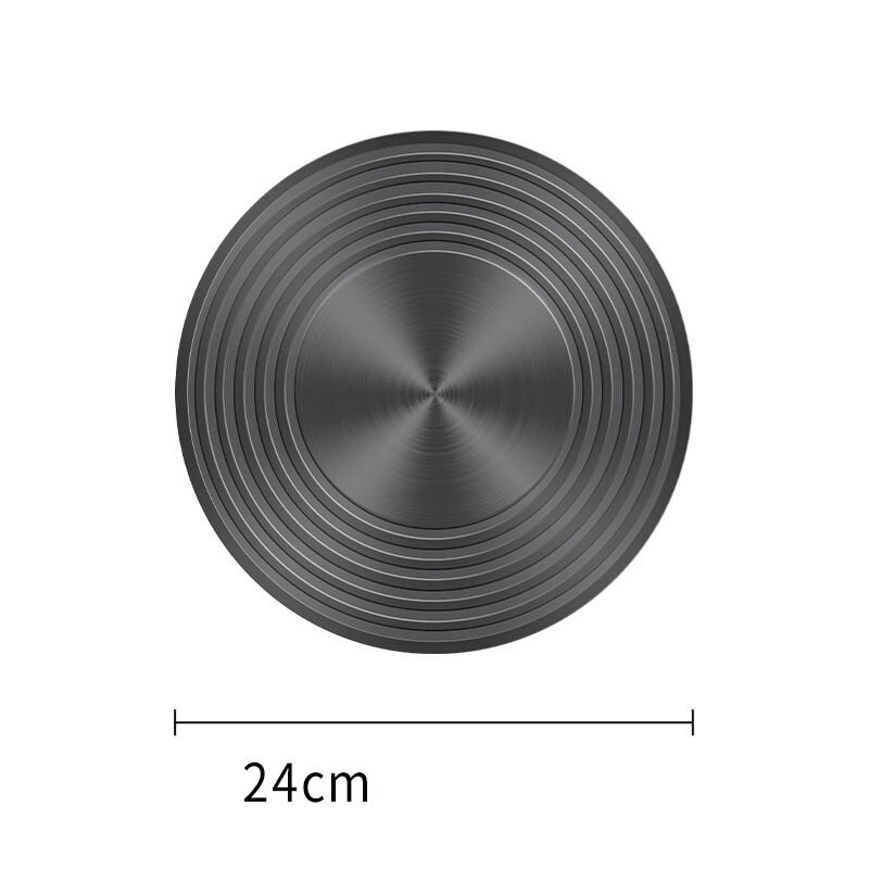 Difusor de calor para estufa de Gas, placa de conducción de calor de acero inoxidable, antiquemaduras, negra, descongelación, Protector de utensilios de cocina: 24cm