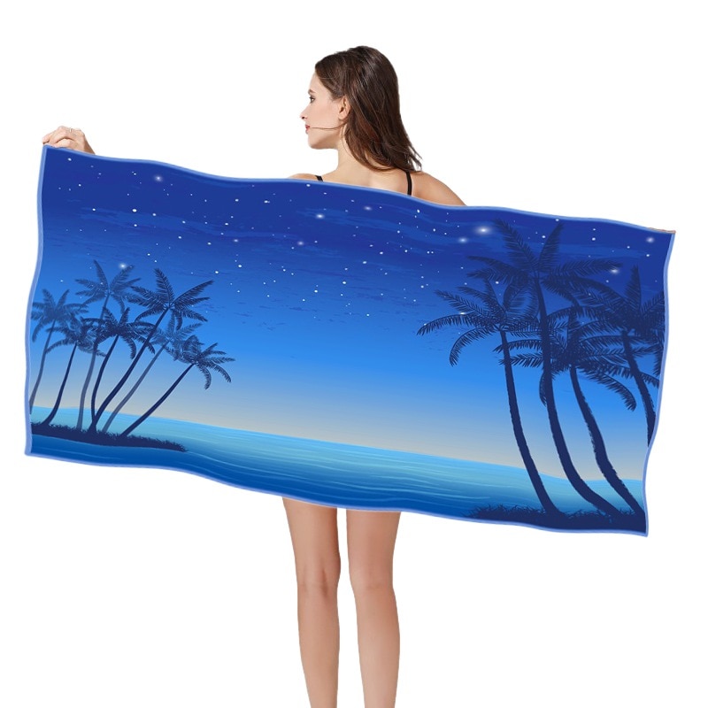 Serie 4 160*80cm 3d hd tryckt bad simning handduk quik torr mikrofiber tyg sand gratis multifunktion badlakan