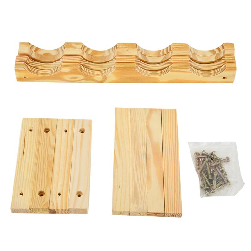 Træ husholdnings vinreol klassisk 8 flaske vinholder montering træ vinflaske opbevaringsreol bar display hylde drikkeholder