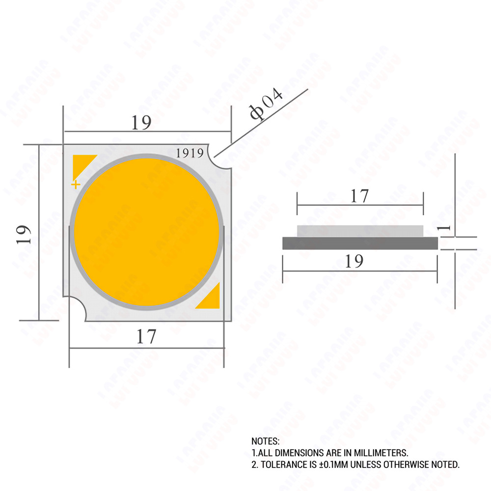 Ra cri 90 cob led-brikke 10w 12w 15w 18w 20w 24w 30w 36w varm naturlig hvit 3000k 4000k 5000k 6000k 1919 diy-pære sporingslys