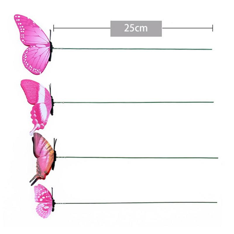 12Stck Simulation Schmetterling Stange Blumentopf Vase Gartenarbeit Bonsai Bonsai Für drinnen Garten GrüNe Pflanze Dekoration