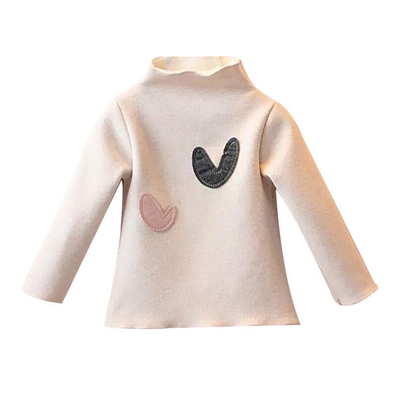 Winter Baby Meisjes Lange mouwen O-hals Liefde Hart T-shirt Dieptepunt Shirt Katoen kinderen Lange mouwen t-shirt