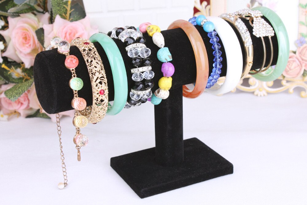 Velvet Jewelry Rack Organizer Rack Bracelet Necklace Stand Organizer Holder Display Necklace Chain Bracelet Showing Holder