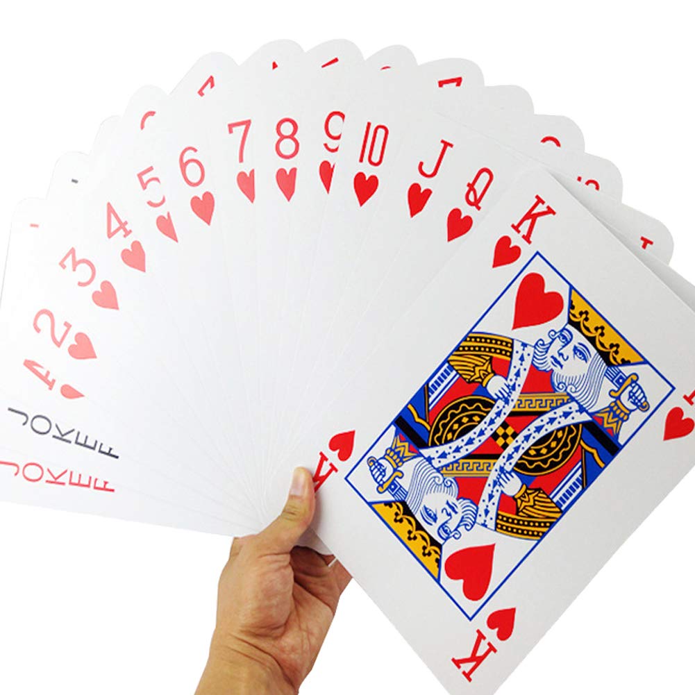 2/4/6/9 gange ekstra store overdimensionerede spillekort poker sjove brætspil rekvisitter spillekort poker sjove brætspil rekvisitter playin
