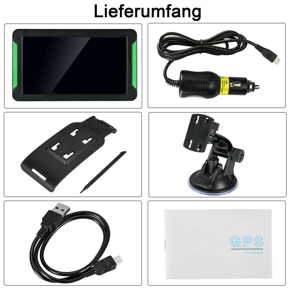 7 inchtouch skärm 8gb bil gps navigering satt och av-in bluetooth wifi fm sändare flerspråkig karta över europa