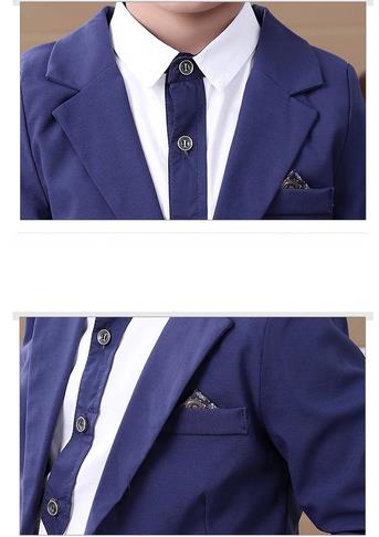 Børn forårs tøj formelt jakkesæt sæt børn blazer+lange bukser 2 stk outfits drenge tøj jakkesæt fest børne tøj