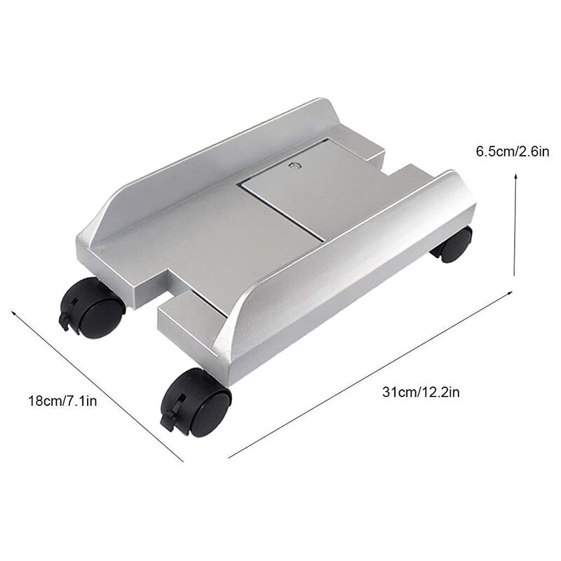 Cpu Stand, Verstelbare Verwijderbare Computer Mainframe Opbergrek Met 4 Zwenkwielen Voor Pc Desktop Computer