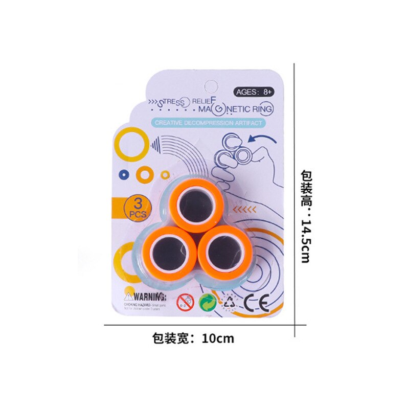 Anillos magnéticos Anti-estrés, anillo de pulsera mágico, juguete descompresivo para alivio de la ansiedad, juguetes para