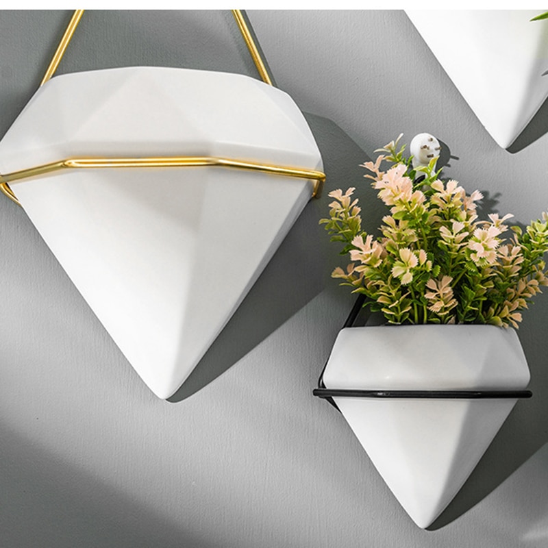 Succulente bloempothouder decoratief met touw hangende plantenbak muur wit praktisch modern keramiek -35