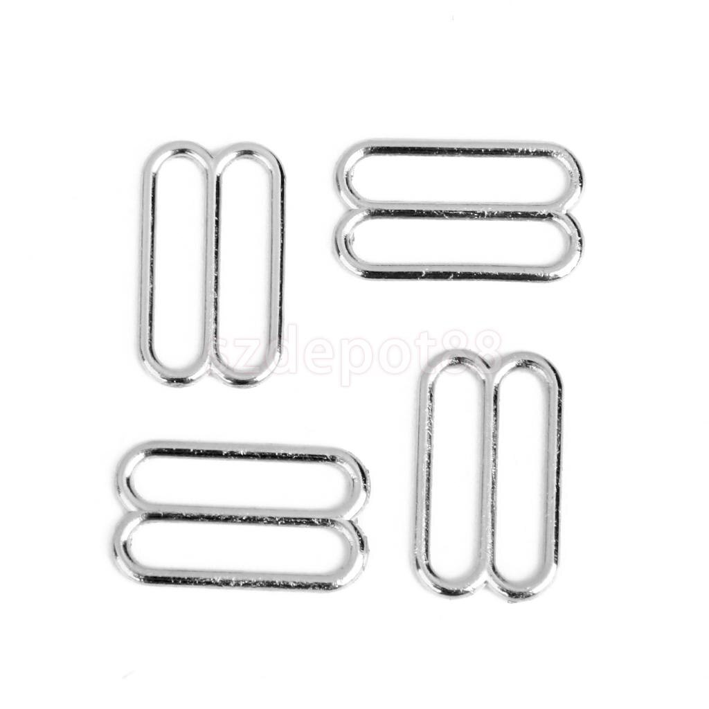 SPMART 8-Shaped Lingerie Adjustable Sewing Bra Rings Buckles 14mm 100Pcs Silver