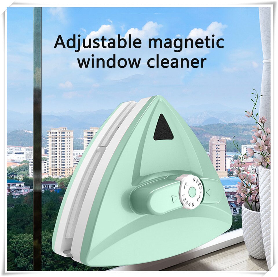 Lave-vitre magnétique réglable 5-35MM, brosse pour le lavage des fenêtres, essuie-glace simple, Double ou Triple