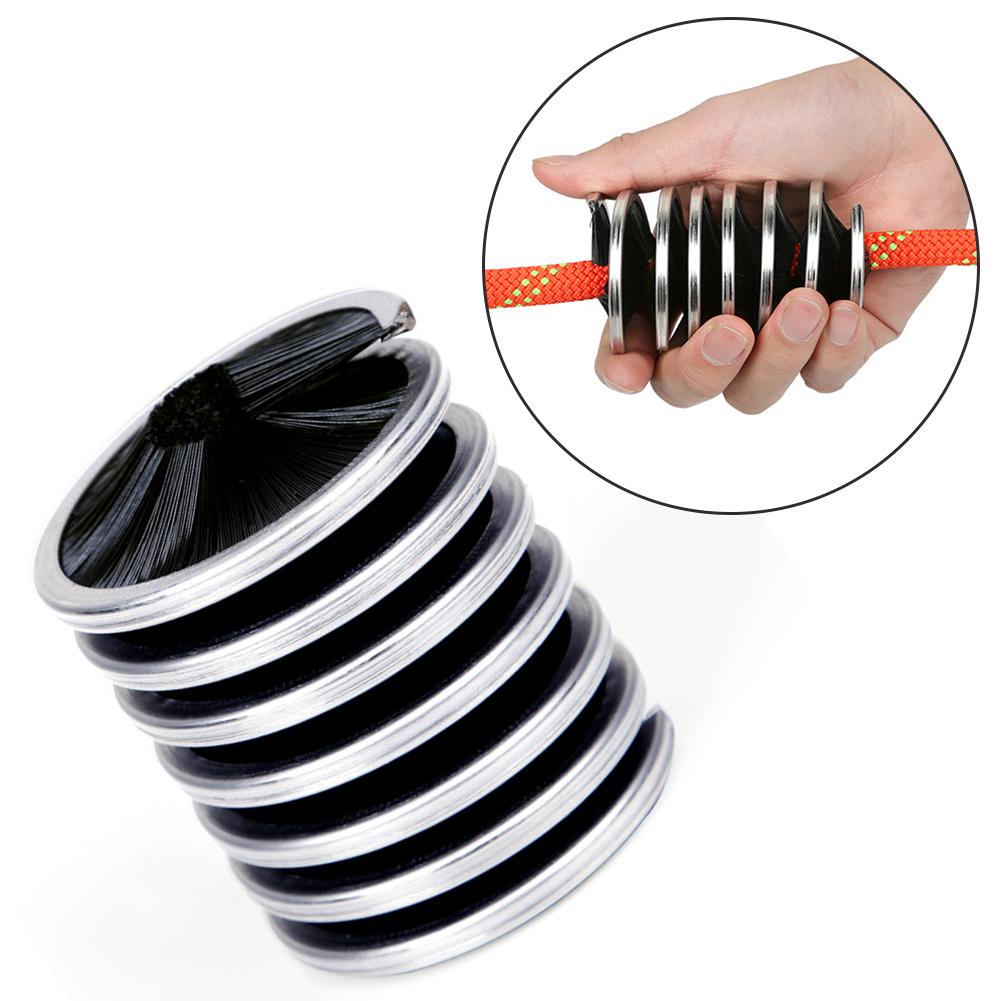 Cepillo de limpieza portátil para escalada en roca, herramienta de limpieza de cuerda de rescate para escalada