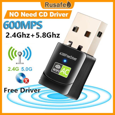 USB Wifi Dongle Bluetooth Wireless Adapter PC WiFi Receiver Network signal receiver transmitter: Gold
