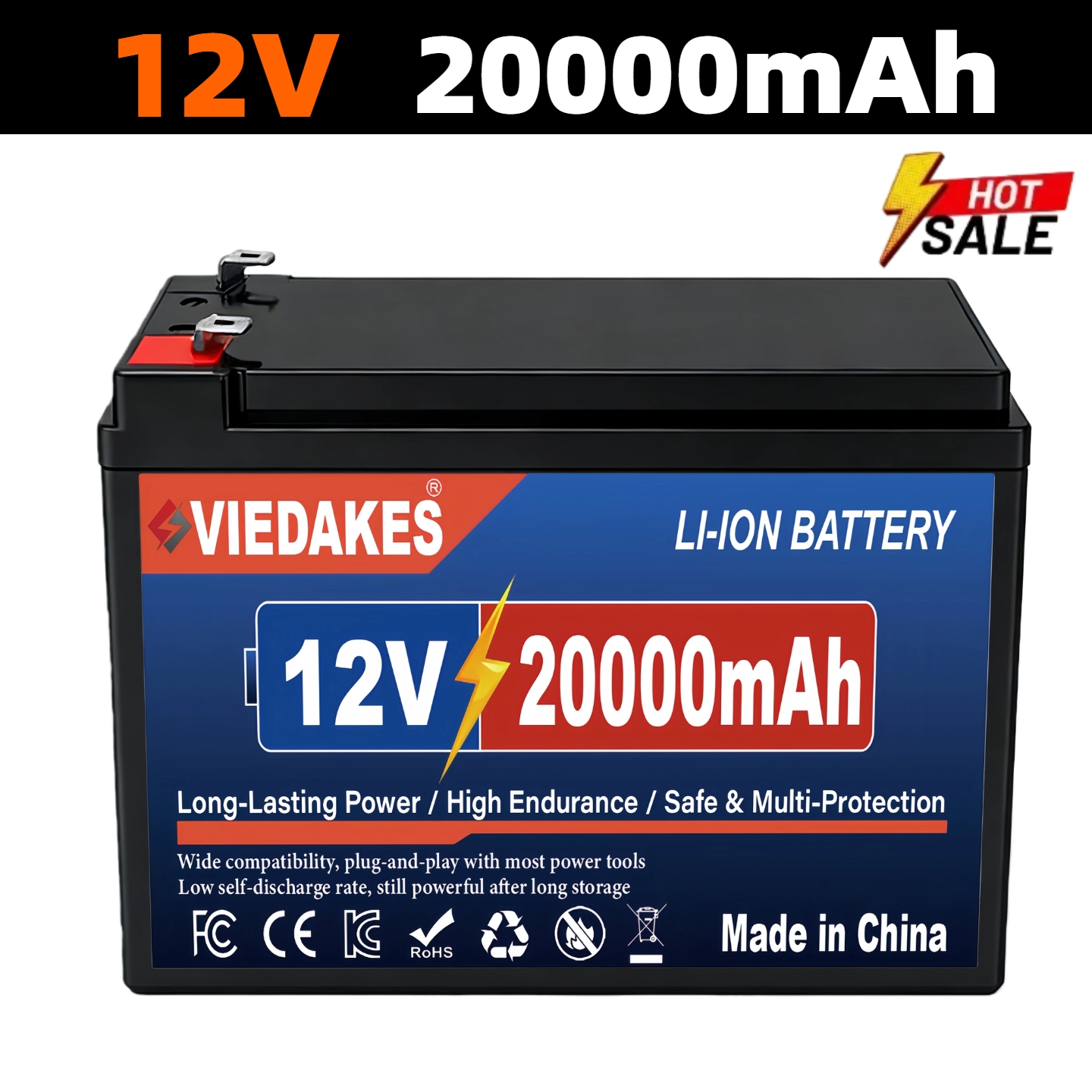 12V 200Ah LiFePO4 lithium Battery, Deep 4000+Cycle Built-in BMS for camping power supply, boat, spray, e-wheel, fish finder☽: Gold