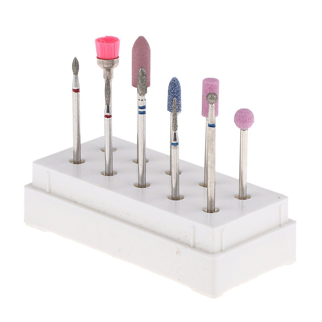 10Pcs Nail Drill File Alloy Rotary Bit Polishing Grooming Head for Manicure