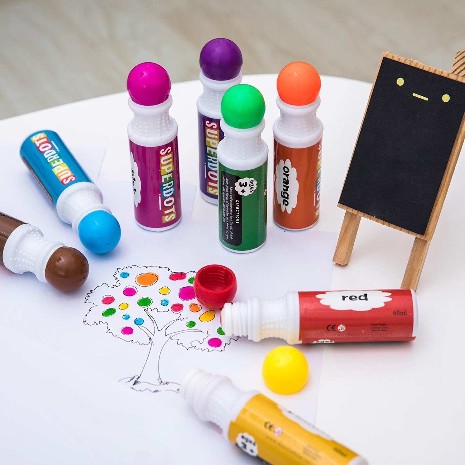 Washable Dot Marker Pens Color Dauber Bingo Dabbers for Kids Painting
