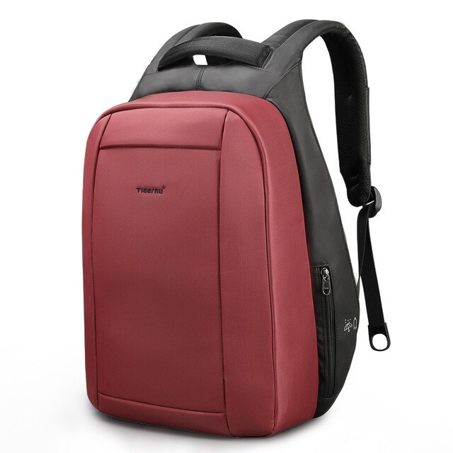 Tigernu Verborgen Anti Diefstal Rits 15.6 Inch Mannen School Laptop Rugzakken Waterafstotend Reizen 20L Multi Usb Charger Man Mochila: Win red