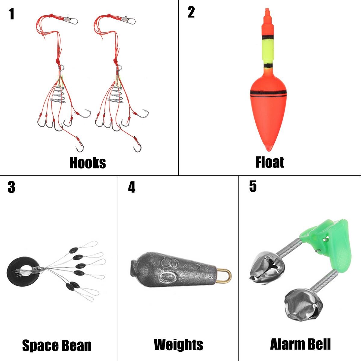 Fishing Rod Reel Combo Full Kit 1.2m Telescopic Fishing Rod Spinning Reel Set with Hooks