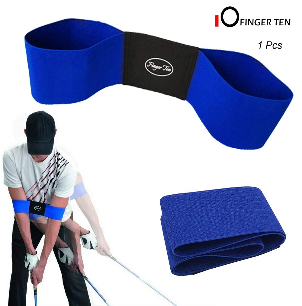 Elastisk golfsvingtræner armbånd bæltebevægelse justering træningshjælpemiddel til eginer øvelsesguide: Blå