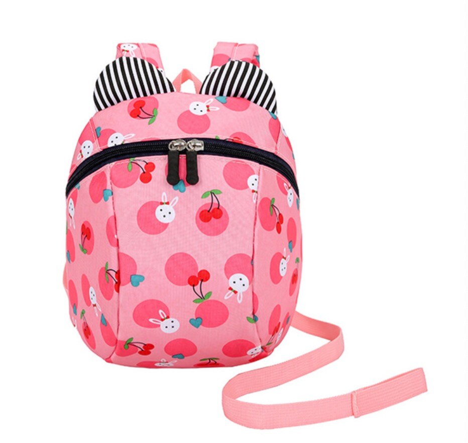 Bébé sécurité harnais laisses sac à dos enfant en bas âge marche sécurité Anti-perte sangle sac réglable mignon dessin animé enfants cartable: Rose